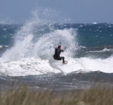 Tim Stockman - Appliance Services Tim Stockman, owner of Appliance Services Christchurch, kite boarding